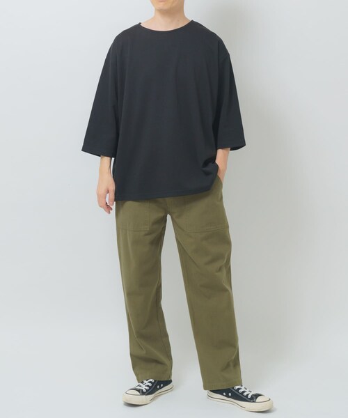 ITEMS URBANRESEARCH(アイテムズ アーバンリサーチ)の「接触冷感ポンチ7分袖トップス(Tシャツ/カットソー・メンズ・WHT/BLU/BEG/BLK・M/L)」の19枚目の写真