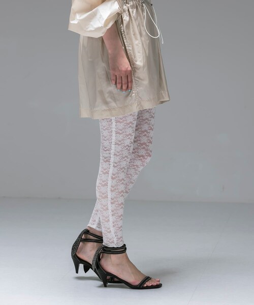 URBAN RESEARCH（アーバンリサーチ）の「ambiguous　Lace Long Leggings（レギンス/スパッツ・レディース・WHITE/BLACK・FREE）」の9枚目の写真