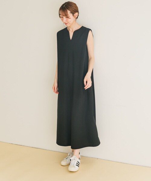 ITEMS URBANRESEARCH（アイテムズ アーバンリサーチ）の「カットミラノノースリワンピース（ワンピース・レディース・K/BRN/OFF/BLK・FREE）」の16枚目の写真