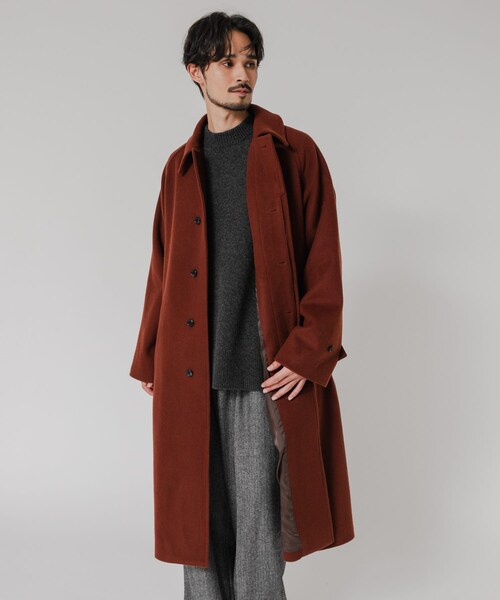 URBAN RESEARCH（アーバンリサーチ）の「WOOL BEAVER BELTED COAT（ステンカラーコート・メンズ・BLACK/MOCHA/BROWN・M/L）」の17枚目の写真