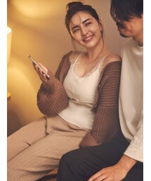 MERCURYDUO | 【GENTLE】カップ付オーバーレーステレコキャミ(キャミソール)