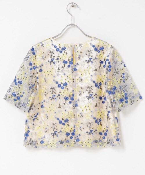 URBAN RESEARCH ROSSO（アーバンリサーチロッソ）の「フラワー刺繍セミシアーブラウス（シャツ/ブラウス・レディース・BLUE×YEL・Free）」の15枚目の写真