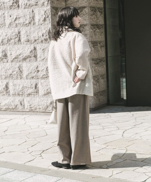 ITEMS URBANRESEARCH(アイテムズ アーバンリサーチ)の「ボア切替ジャケット(テーラードジャケット・レディース・L.BEG/GRY・Free)」の22枚目の写真
