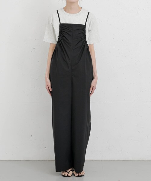 URBAN RESEARCH DOORS(アーバンリサーチドアーズ)の「FORK&SPOON サイドギャザーサロペット(サロペット/オーバーオール・レディース・KHAKI/BLACK・1/2)」の16枚目の写真