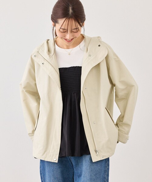 ROPE' PICNIC（ロペピクニック）の「ベーシックマウンテンパーカー スプリングコート/撥水（マウンテンパーカー・レディース・チャコール/キナリ/ダークブラウン/ネイビー・F）」の15枚目の写真