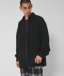 EKAL | 『UVカット/静電気防止/イージーケア』SMOOTH WOOLYLIKE LONG-SLEEVE SHIRTS(シャツ/ブラウス)