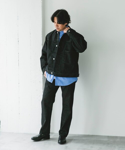 URBAN RESEARCH DOORS（アーバンリサーチドアーズ）の「13.3oz デニムジャケット（デニムジャケット・メンズ・INDIGO/BLACK・M/L）」の8枚目の写真