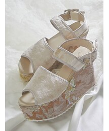 merry jenny | WATERYスパンコール厚底サンダル(サンダル)