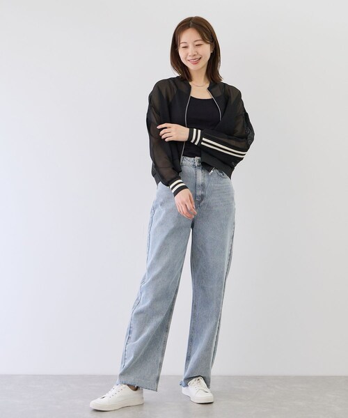 Jayro(ジャイロ)の「【セットアップ可】ラインメッシュブルゾン(ブルゾン・レディース・ブラック/ベージュ・M)」の10枚目の写真