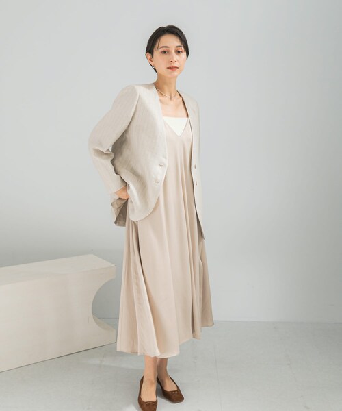 URBAN RESEARCH ROSSO（アーバンリサーチロッソ）の「2WAYキュプラ混キャミワンピース（ワンピース・レディース・LIGHTBEIGE/BLUE/BLACK・Free）」の17枚目の写真