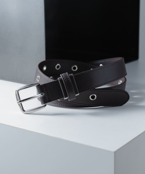 SENSE OF PLACE by URBAN RESEARCH（センスオブプレイスバイアーバンリサーチ）の「FLハトメベルト30mm（ベルト・メンズ・BLACK/D.BROWN・One）」の2枚目の写真