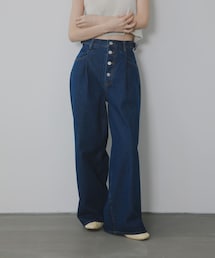 KBF | 『3サイズ展開』タックボタンアップデニム(デニムパンツ)