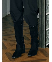 Ungrid | インソールデザインウエスタンブーツ(ブーツ)