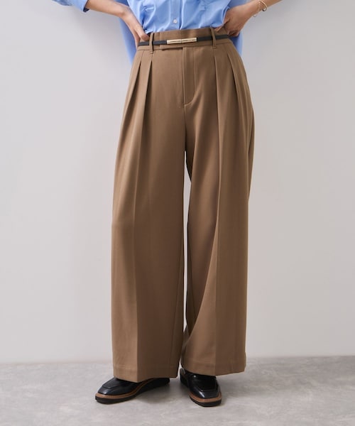 VIS（ビス）の「Hot Beautyツータックワイドパンツ/イージーケア（その他パンツ・レディース・ブラック/グレー系/キャメル・L/M/S/SS）」の12枚目の写真