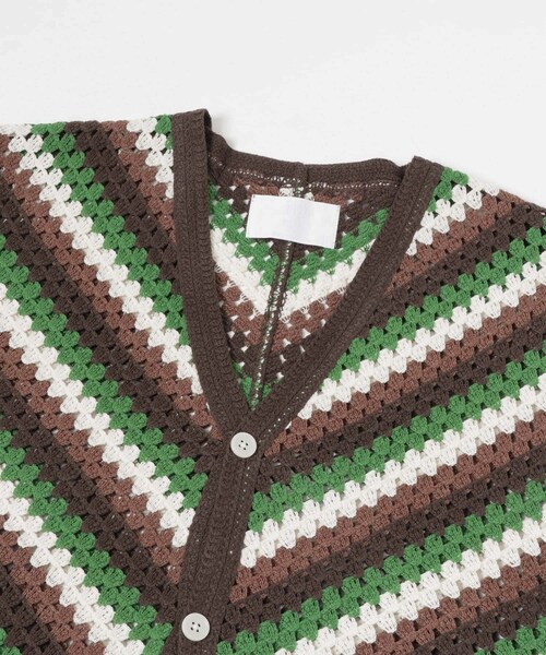 URBAN RESEARCH（アーバンリサーチ）の「URBAN RESEARCH iD　クロシェカーディガン（カーディガン/ボレロ・メンズ・BLACK/BROWN・M/L）」の20枚目の写真
