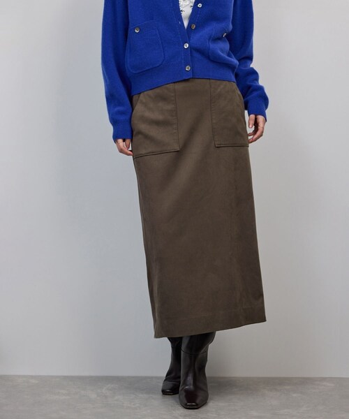 ROPE'（ロペ）の「[美人スカート]スエードポケット付きタイトスカート/イージーケア（スカート・レディース・ダークブラウン/ブルー/ベージュ・34/36/38/40）」の16枚目の写真
