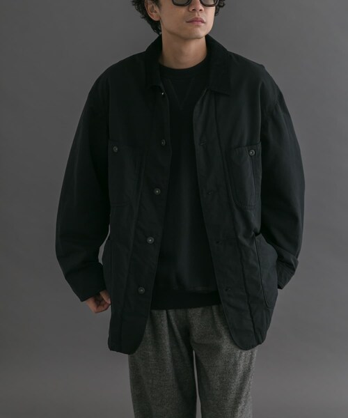 URBAN RESEARCH DOORS（アーバンリサーチドアーズ）の「FORK&SPOON　インサレーションカバーオール（カバーオール・メンズ・BLACK/IVORY・4/5）」の18枚目の写真