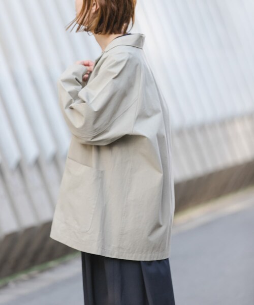 URBAN RESEARCH DOORS（アーバンリサーチドアーズ）の「FORK&SPOON　ビッグジャケット（テーラードジャケット・レディース・CHARCOAL/BEIGE・1）」の18枚目の写真