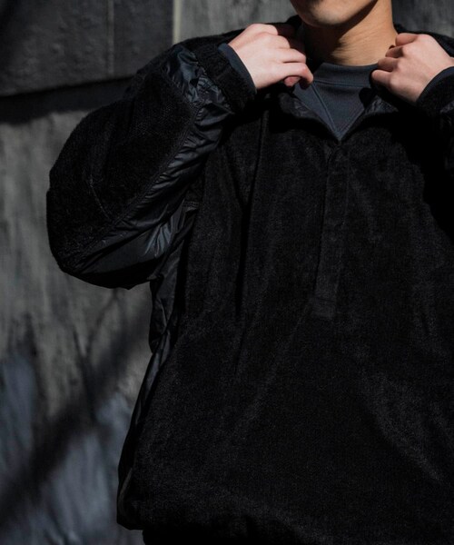 URBAN RESEARCH(アーバンリサーチ)の「『別注』BROOXON×URBS U.P.S. AIRLITE WARM SWEAT SHIRTS(スウェット・メンズ・BLACK・M/L/XL)」の9枚目の写真