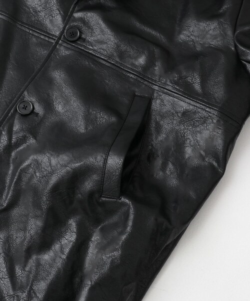 SENSE OF PLACE by URBAN RESEARCH（センスオブプレイスバイアーバンリサーチ）の「フェイクレザーミドルジャケット（テーラードジャケット・メンズ・BLACK/BROWN・M/L）」の13枚目の写真