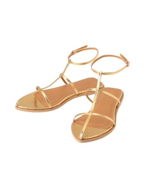 Ungrid（アングリッド）の「ポインテッドトゥフラットサンダル（サンダル・レディース・ブラック/ゴールド・S/M/L）」の6枚目の写真