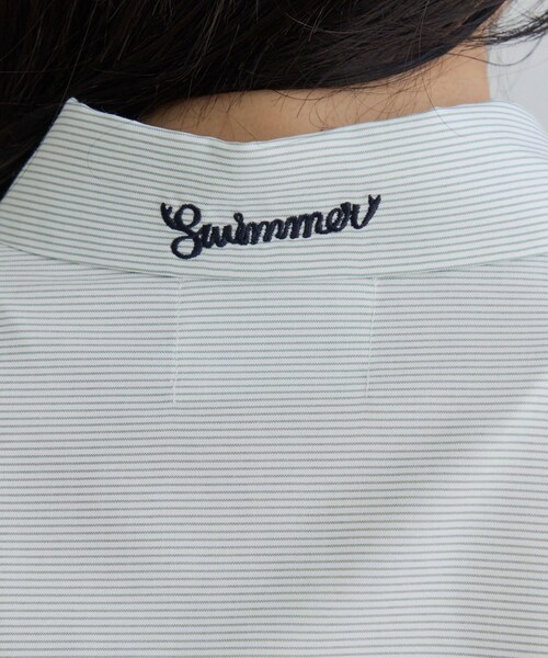 VIS(ビス)の「【SWIMMER×VIS】ポイント刺しゅうストライプシャツ(シャツ/ブラウス・レディース・グリーン系/ブルー系/レッド系・F)」の20枚目の写真