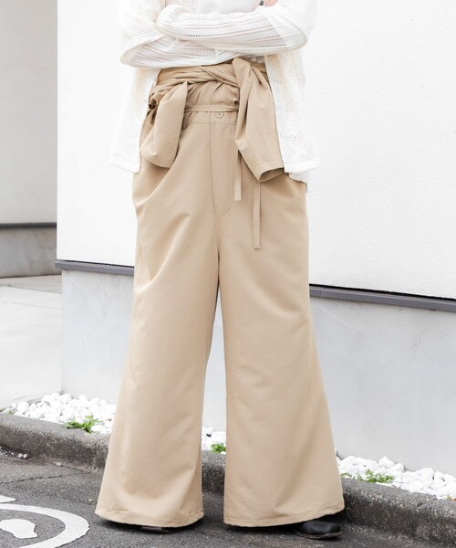SENSE OF PLACE by URBAN RESEARCH（センスオブプレイスバイアーバンリサーチ）の「ベルトテッドジャンプスーツ（つなぎ/オールインワン・メンズ・BLACK/BEIGE・M/L）」の22枚目の写真