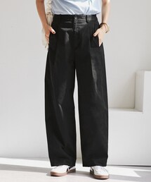 バレルシルエットコットンパンツ