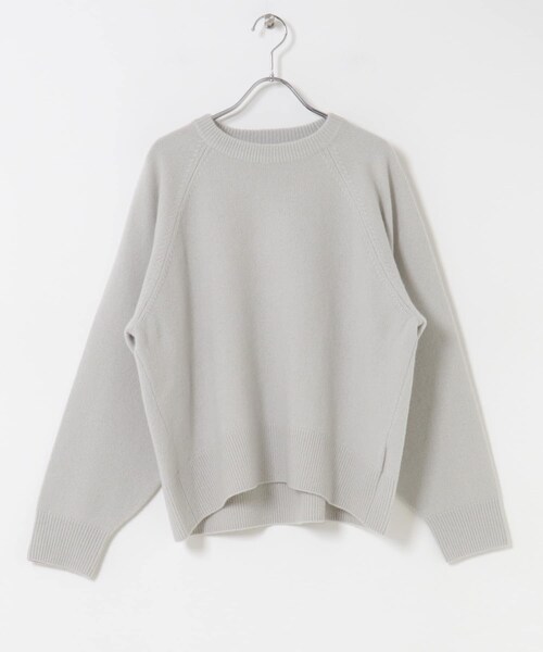 URBAN RESEARCH（アーバンリサーチ）の「カシミヤ強縮クルーネックニット（ニット/セーター・レディース・BEIGE/LIGHT GRAY/TOP GRAY/RED・FREE）」の14枚目の写真