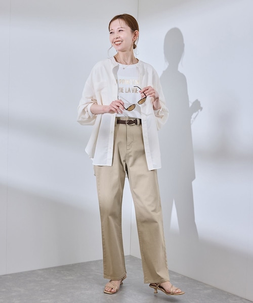 ROPE' PICNIC（ロペピクニック）の「【新色追加】【ウエスト革命デニム】ウエストシェイプハイライズマムジーンズ（デニムパンツ・レディース・ピンク/ベージュ・36/38/40）」の9枚目の写真