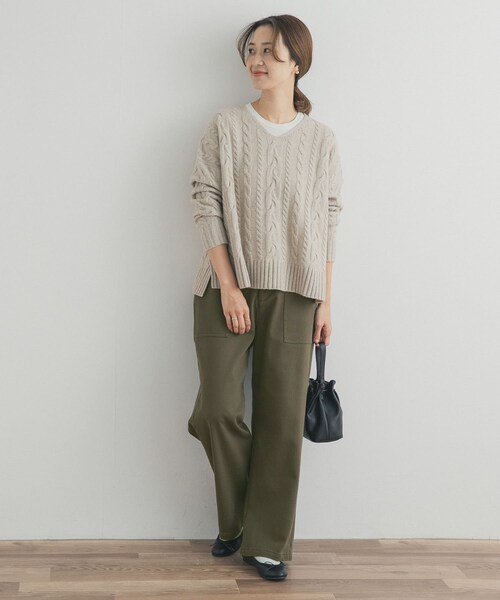 URBAN RESEARCH DOORS(アーバンリサーチドアーズ)の「裏起毛ベイカーイージーパンツ(その他パンツ・レディース・OFF/KHAKI・S/M)」の20枚目の写真