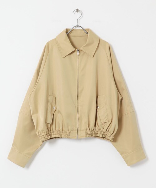 KBF（ケイビーエフ）の「ブライトZIPブルゾン（ブルゾン・レディース・BEIGE/D.NAVY・one）」の11枚目の写真