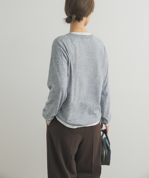 URBAN RESEARCH DOORS（アーバンリサーチドアーズ）の「レイヤードSETプルオーバー（ニット/セーター・レディース・GRAY/ORANGE/NAVY/BEIGE/MINT・Free）」の11枚目の写真