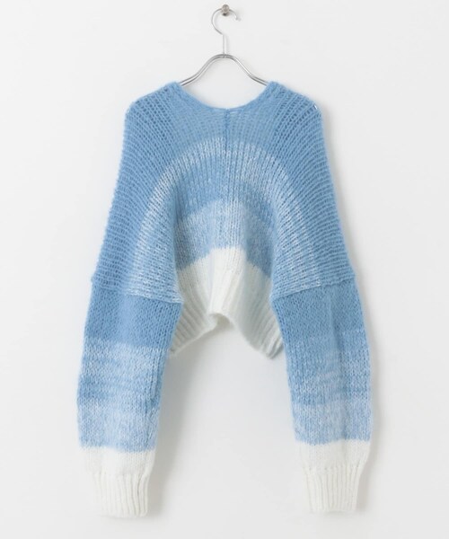 KBF（ケイビーエフ）の「『WEB/一部店舗限定』グラデーションショートカーディガン（カーディガン/ボレロ・レディース・NAVY MIX/OFF MIX/GREEN MIX・one）」の20枚目の写真