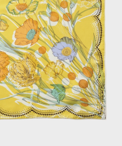 ROPE'(ロペ)の「【manipuri(マニプリ)】スカーフ(ストール/ショール・レディース・ブルー系/イエロー・F)」の6枚目の写真