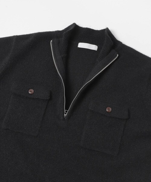 SENSE OF PLACE by URBAN RESEARCH（センスオブプレイスバイアーバンリサーチ）の「『洗濯可』ダブルポケットハーフジップニット（ニット/セーター・メンズ・BLACK/GRAY・M/L）」の5枚目の写真