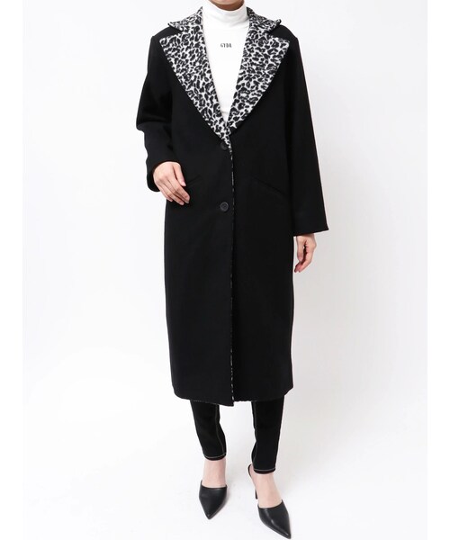 GYDA（ジェイダ）の「leopard slim longコート（ダウンジャケット/コート・レディース・グレー/キャメル/ブラック・F）」の11枚目の写真