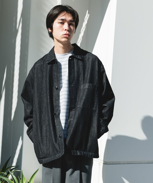 URBAN RESEARCH DOORS（アーバンリサーチドアーズ）の「デニムシャツカバーオール（カバーオール・メンズ・O.W./USED/BLACK・M/L）」の17枚目の写真