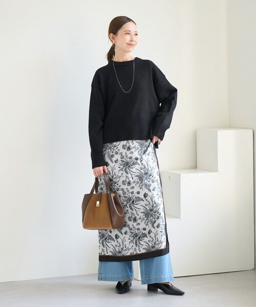 ROPE' PICNIC（ロペピクニック）の「90×90 アソートビンテージライクパターンスカーフ（バンダナ/スカーフ・レディース・ブラック系/ブルー系/ワイン・F）」の6枚目の写真