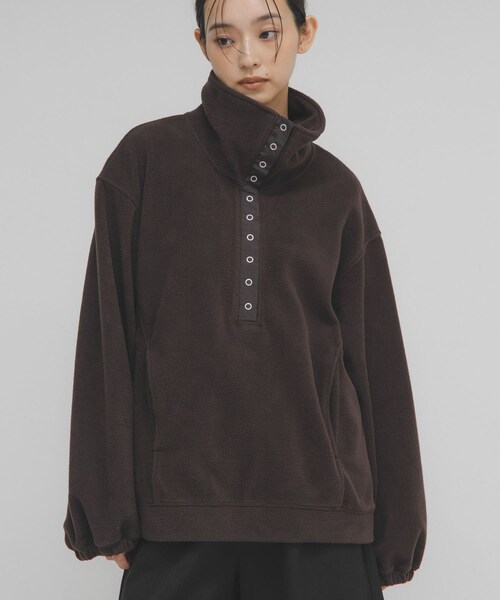 KBF（ケイビーエフ）の「ハーフスナップフリースプルオーバー（その他トップス・レディース・IVORY/D.BROWN・One）」の11枚目の写真