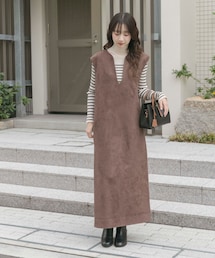 ITEMS URBANRESEARCH | 『静電気防止』フェイクスエードジャンスカ(ジャンパースカート)