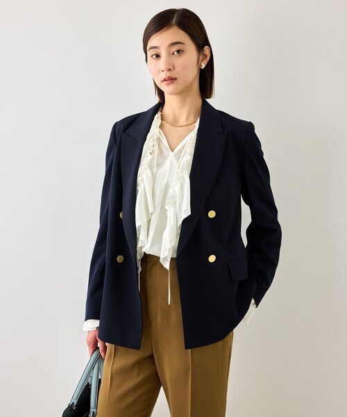 ROPE'(ロペ)の「【J'aDoRe・一部店舗限定サイズ】取り外し可能 2WAYラッフルフリルブラウス/イージーケア(シャツ/ブラウス・レディース・ホワイト/ダークブラウン/ベージュ・36/38)」の16枚目の写真