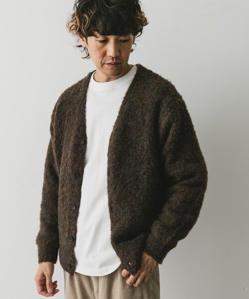 URBAN RESEARCH DOORS（アーバンリサーチドアーズ）の「MIXカラー ヘアリーニットカーディガン（カーディガン/ボレロ・メンズ・BLUE/BROWN/CHARCOAL・M/L）」の15枚目の写真