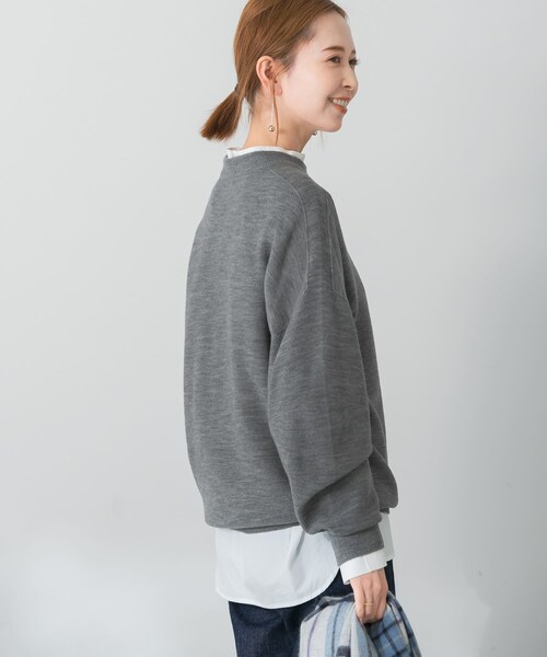 URBAN RESEARCH ROSSO（アーバンリサーチロッソ）の「ウォッシャブルビルドネックホールニット（ニット/セーター・レディース・gray/ivory/pink・FREE）」の18枚目の写真