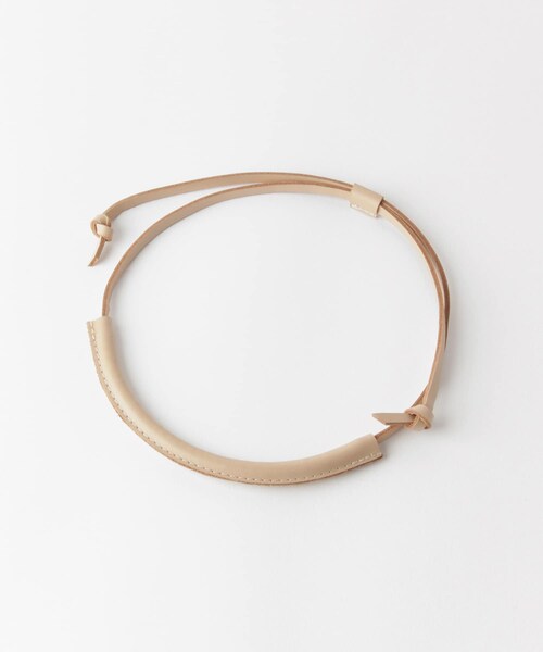 KBF（ケイビーエフ）の「レザーチョーカー（ネックレス・レディース・D/BROWN/BEIGE・One）」の2枚目の写真