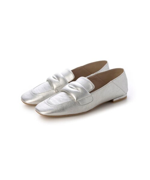 Mode et Jacomo（モードエジャコモ）の「モード エ ジャコモ MODE ET JACOMO スクエアトゥコインローファー （ドレスシューズ・レディース・BL/BG/SV・225/22.5cm/230/23cm/235/23.5cm/240/24cm/245/24.5cm）」の2枚目の写真