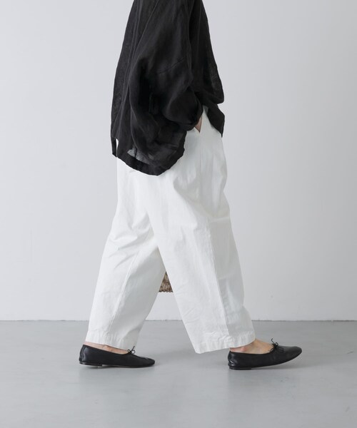 かぐれ（カグレ）の「コットンテーパードイージーパンツ（その他パンツ・レディース・OFF/PINK/BLUE・Free）」の2枚目の写真