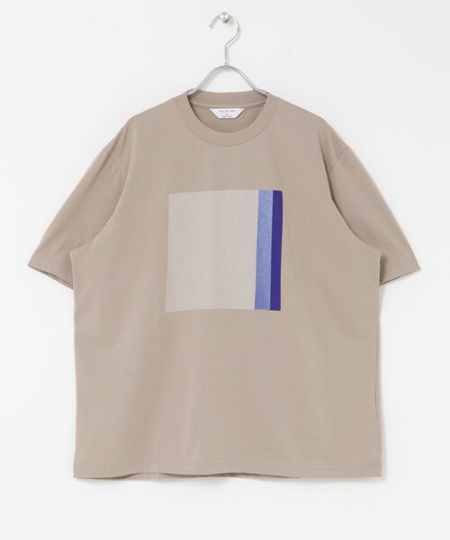 URBAN RESEARCH DOORS(アーバンリサーチドアーズ)の「STILL BY HAND 強撚コットン天竺グラデーションプリントTシャツ(Tシャツ/カットソー・メンズ・WHITE/GREIGE/L/BEIGE・46/48)」の11枚目の写真
