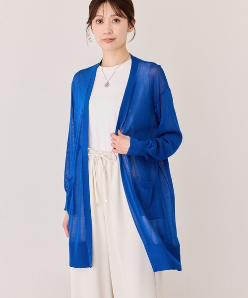 Jayro(ジャイロ)の「接触冷感シアーカーディガン(カーディガン/ボレロ・レディース・ブラック/ライトグレー/ホワイト系/ブルー・M)」の4枚目の写真