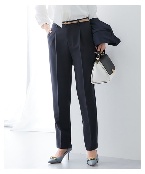 nissen（ニッセン）の「万能センタープレスタックテーパードパンツ（しわになりにくい・速乾・UVカット）（選べる2レングス）（パンツ・レディース・グレー杢/黒/ネイビー・S/M/L/LL/3L/4L）」の17枚目の写真